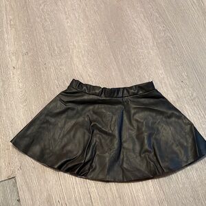 H&M Black Faux Leather Skirt